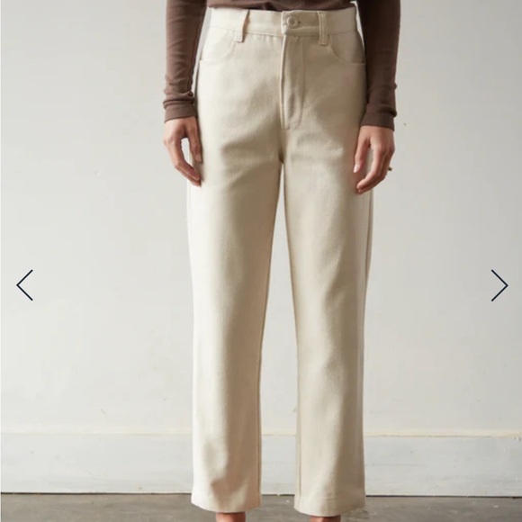 Diamond Leah | Designer | Natural Rigid Pant in dye free canvas | S - Picture 4 of 12